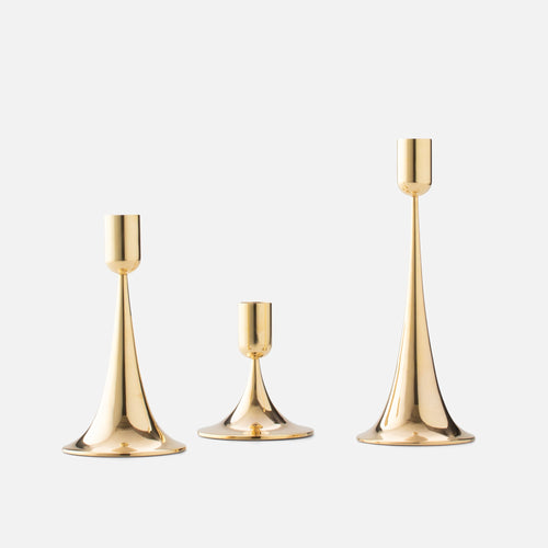 Brass Trumpet Candle Holder
