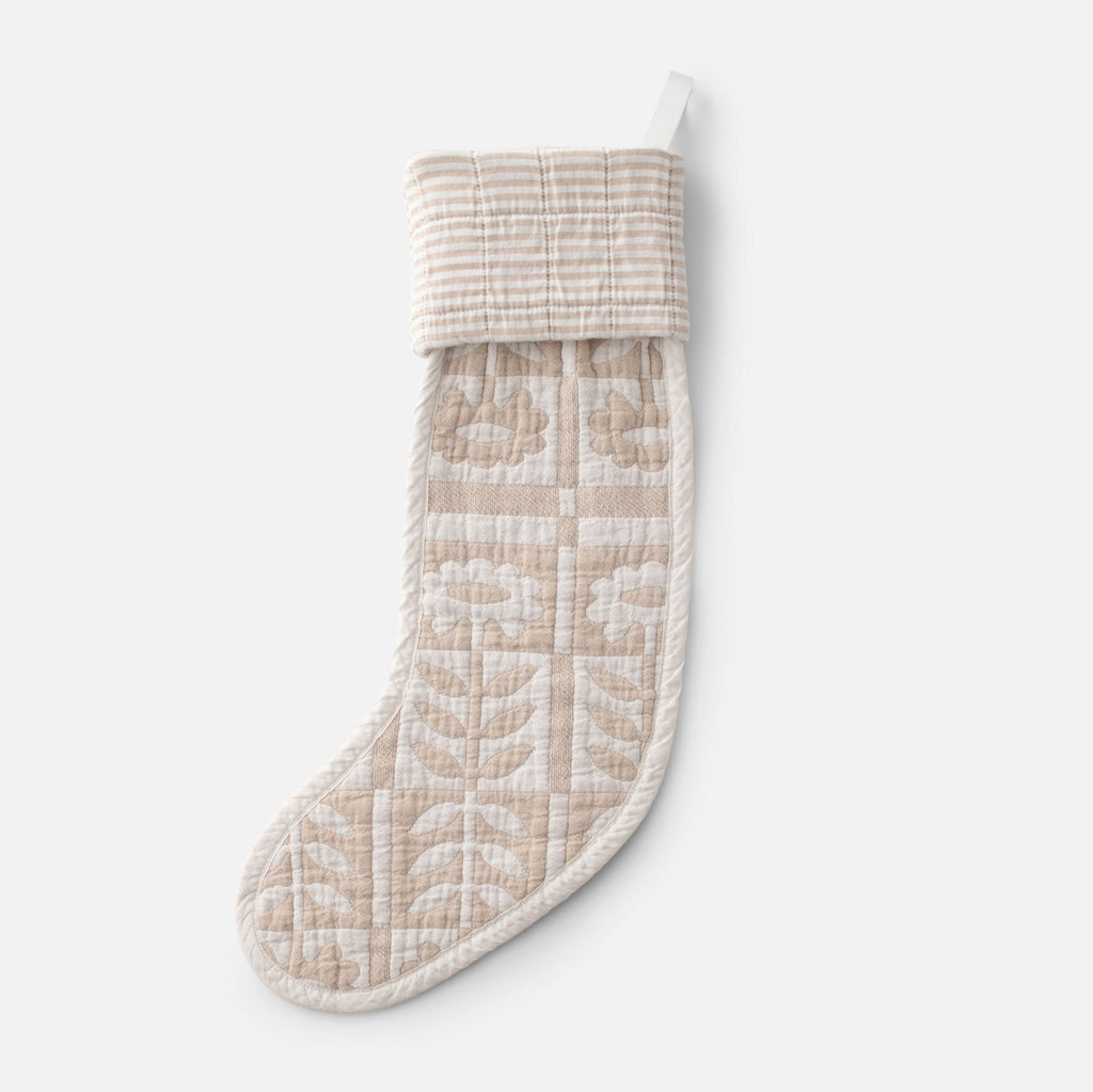 Schoolhouse Stillwater Floral Stocking - White:main