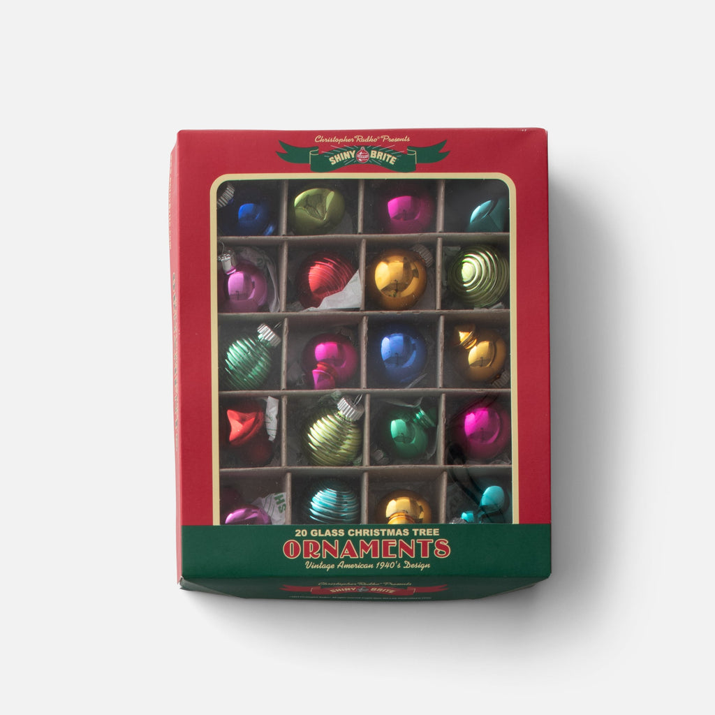 Shiny Brite Christmas Confetti Ornament, Set of 20