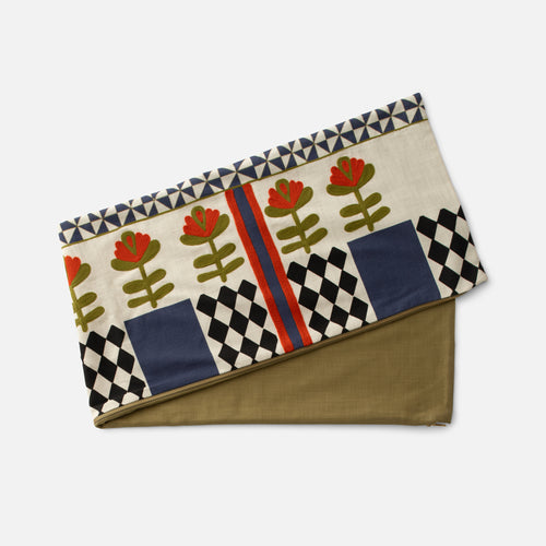 Schoolhouse x Rachel Murray Flower-Bed Bolster Pillow