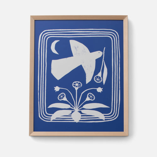 Moonlit Messenger Framed Print by Anisa Makhoul