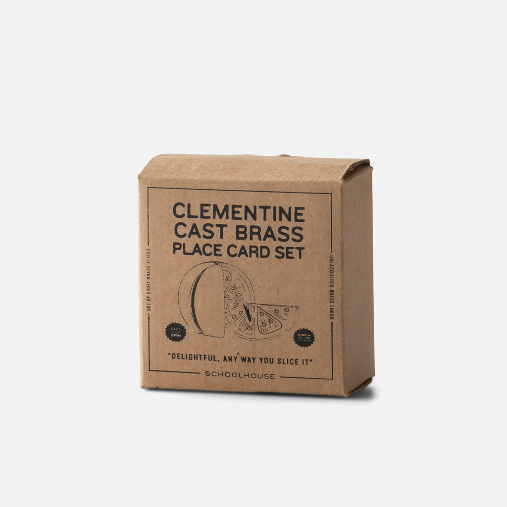 Clementine Brass Place Card Set