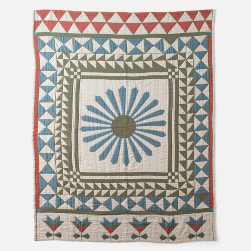 Schoolhouse x Rachel Murray Windmill Cotton Quilt