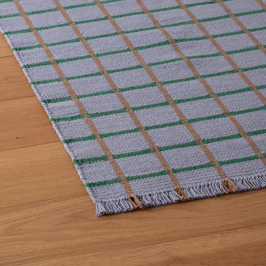 Cotton Grid Flatweave Rug
