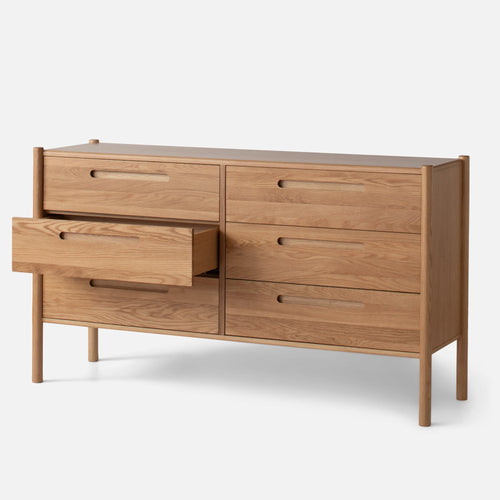 Nora Oak 6-Drawer Dresser