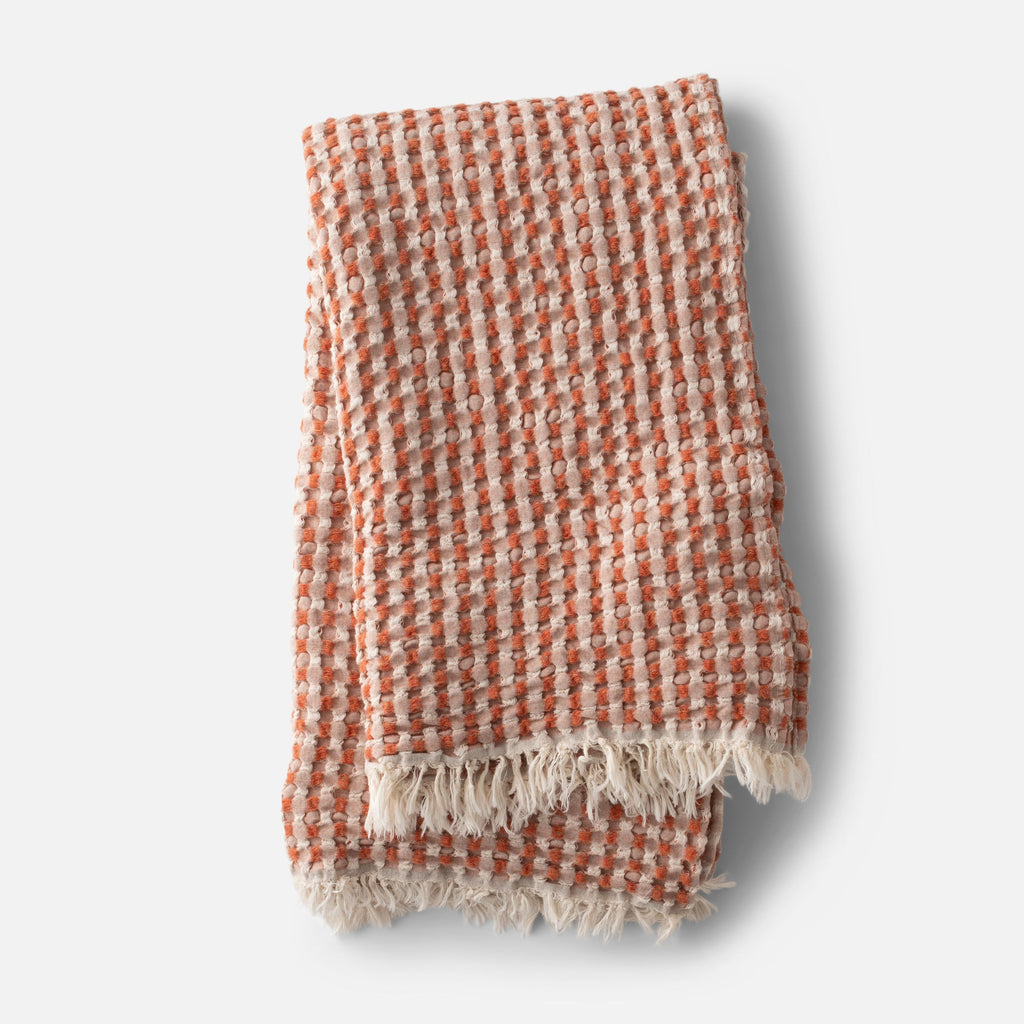 Recycled Wool Throw::terracotta::main