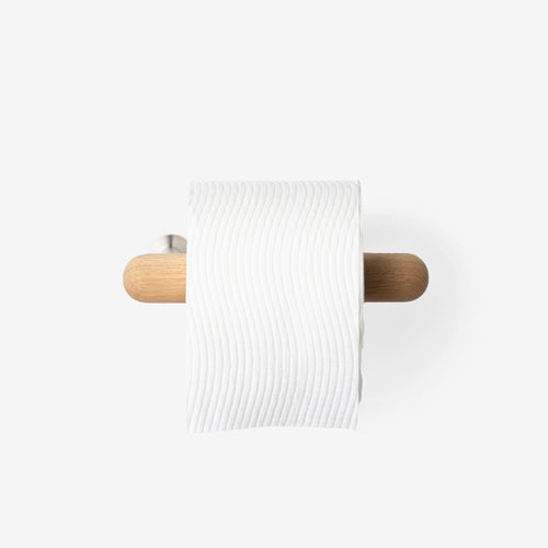 Oak + Stainless Tissue Holder:hover
