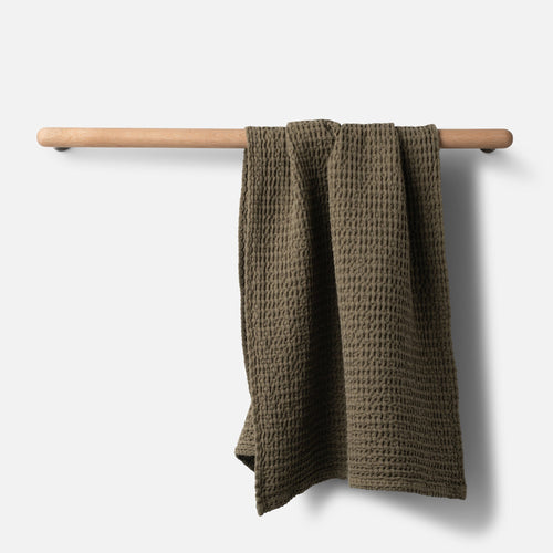 Oak + Stainless Towel Bar:hover