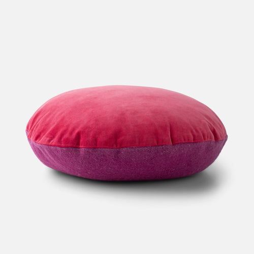 Velvet + Wool Circle Pillow
