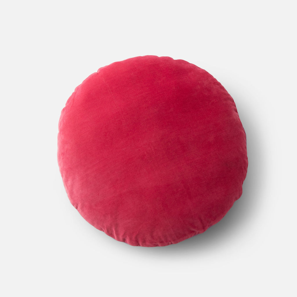 Velvet + Wool Circle Pillow