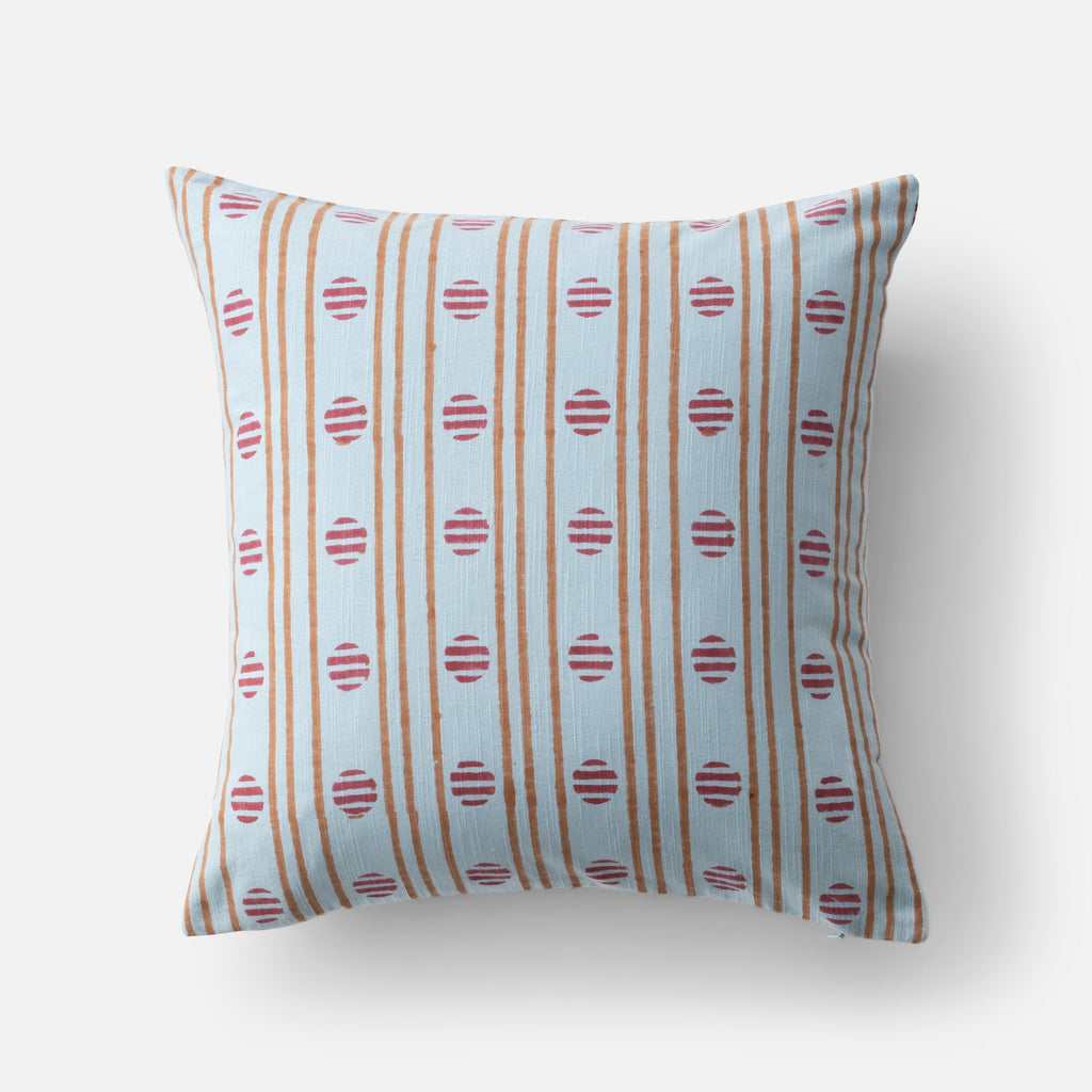 Tempo Blockprint Pillow::light blue::main