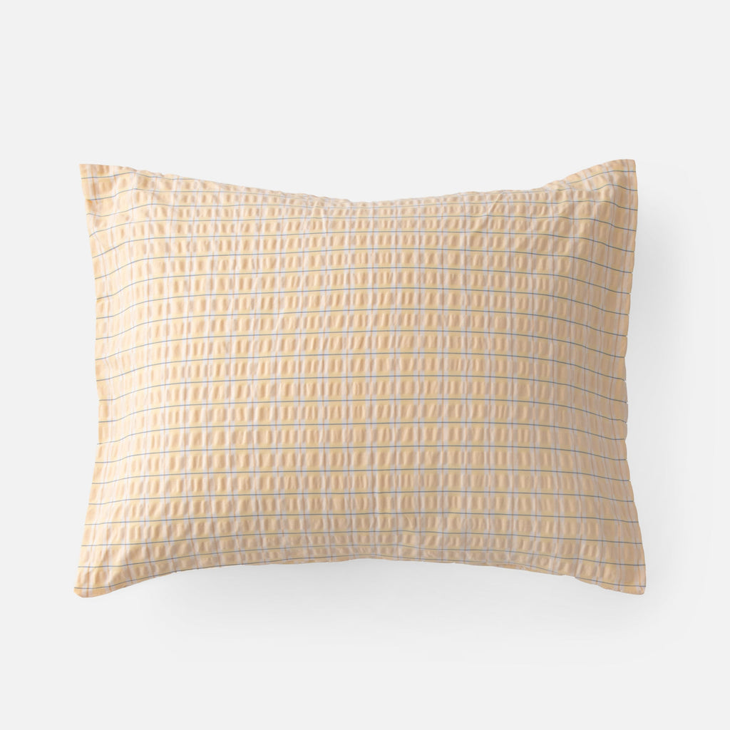 Seersucker Check Pillow Sham::seersucker-yellow::main