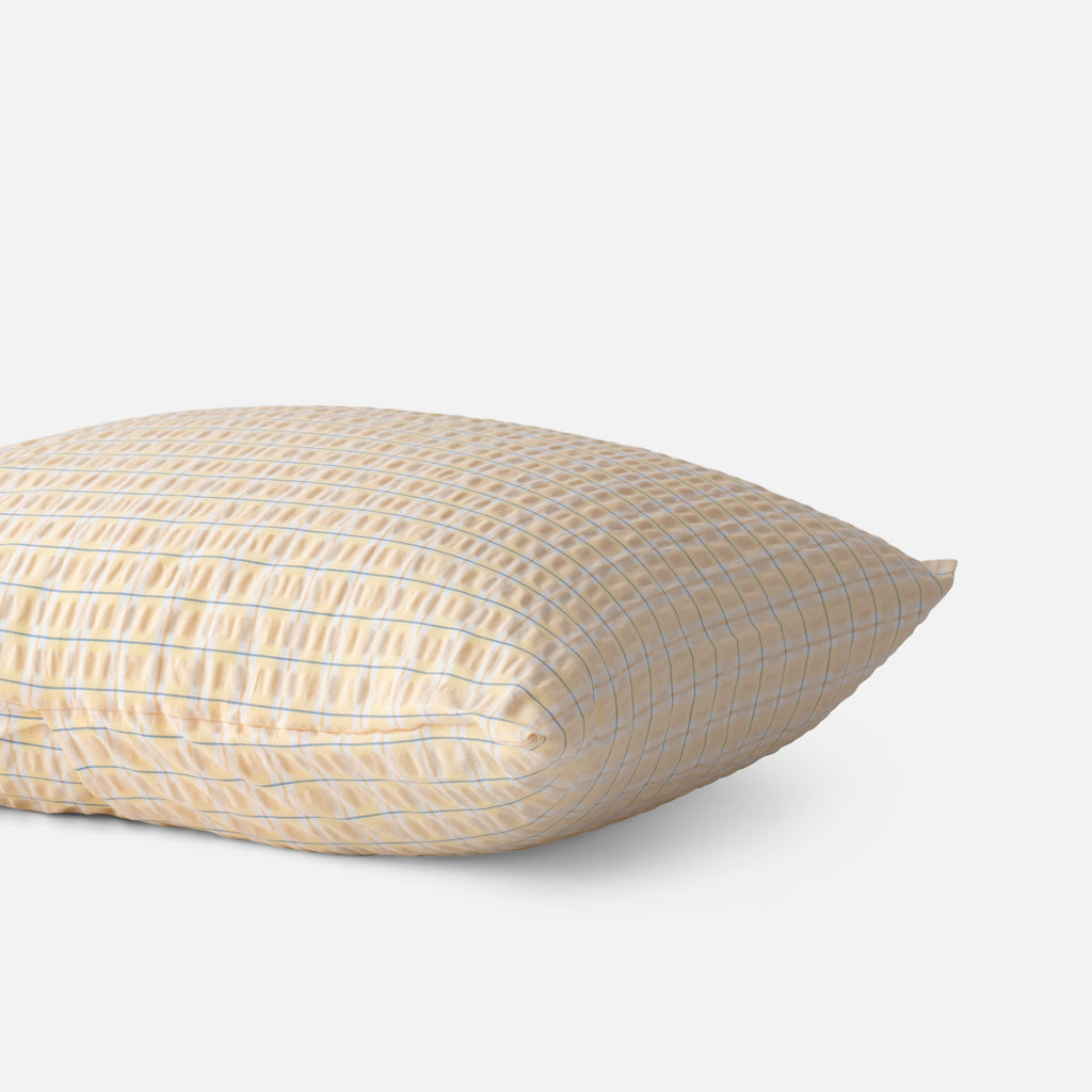 Seersucker Check Pillow Sham::seersucker-yellow::hover