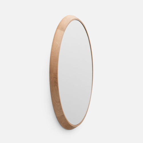 Oak Chamfered Mirror - Round