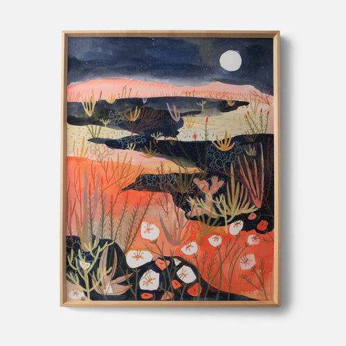 Night Vista Framed Print by Melissa Lakey