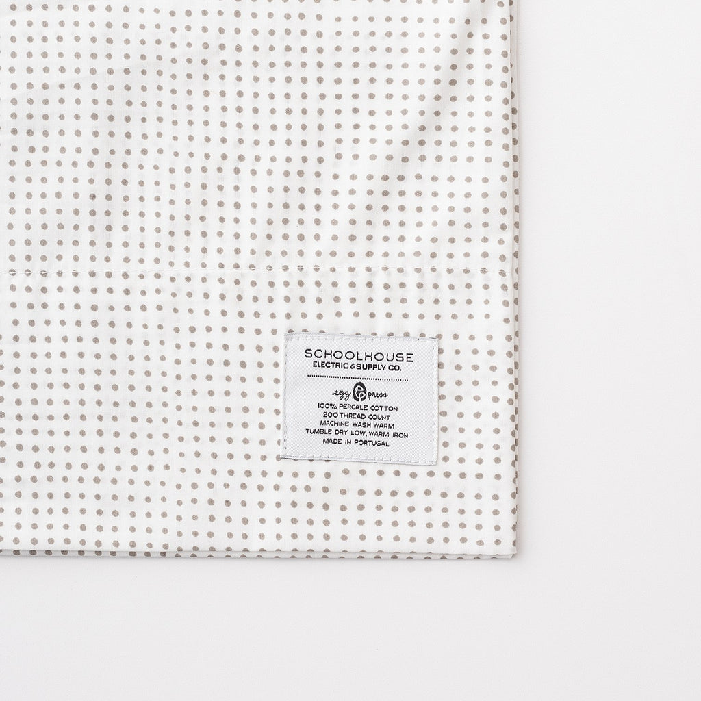 Dot Percale Pillow Case, Set of 2