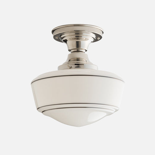 Traditional Schoolhouse Shade - Black Stripe