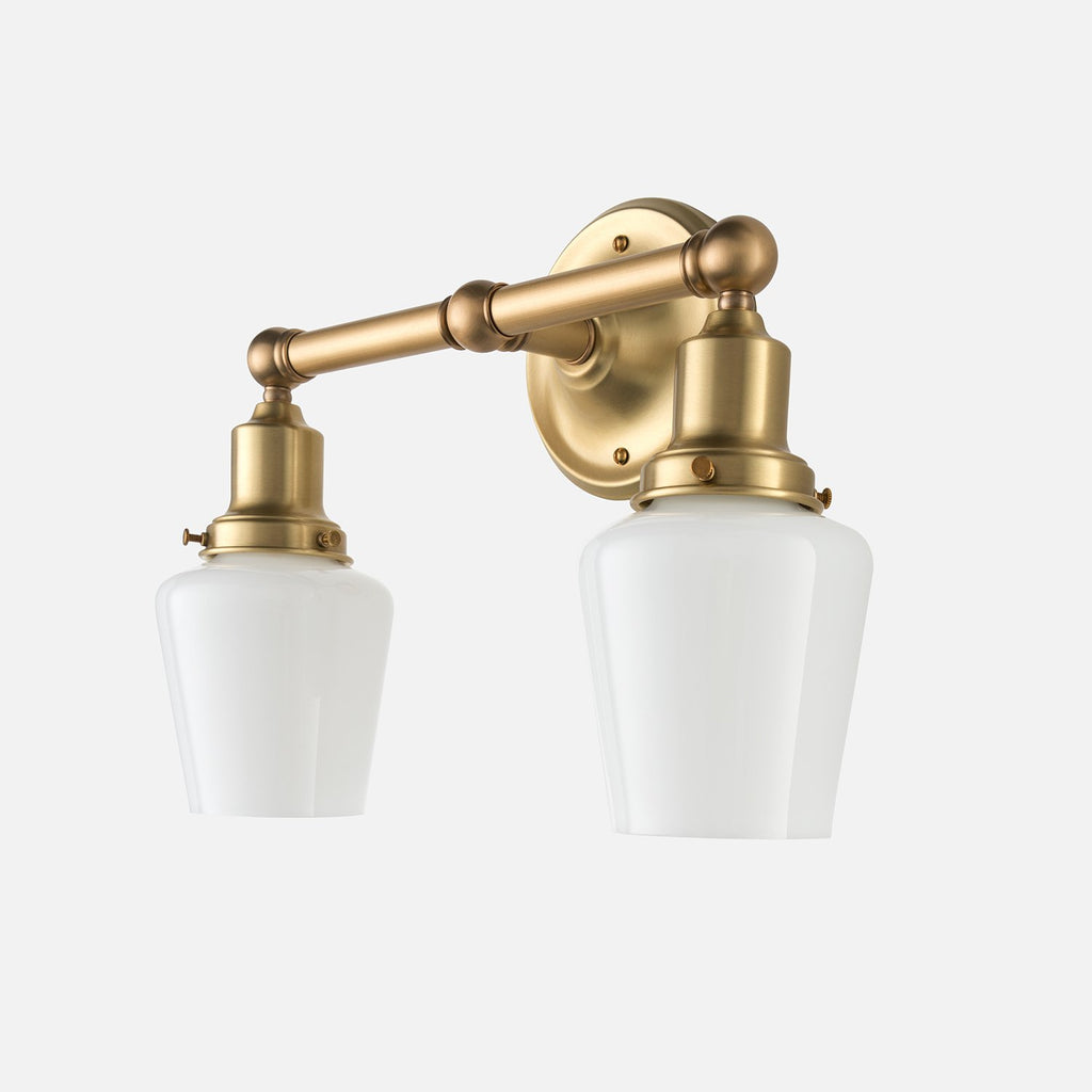 Irvine Double Sconce 2.25"::natural brass::hover