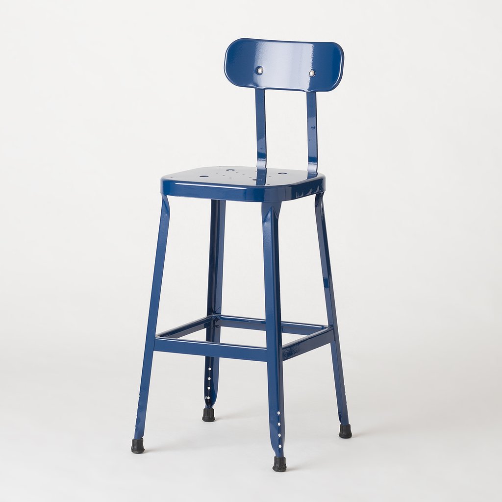 Schoolhouse Utility Stool 26"::navy blue::hover