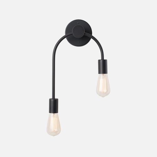 Simone Double Sconce::true black::main