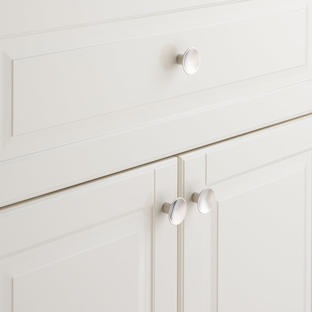 Dish Knob::satin nickel::hover