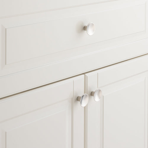 Dish Knob::satin nickel::hover