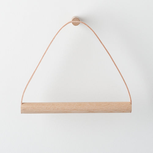 Oak + Leather Towel Loop:Main