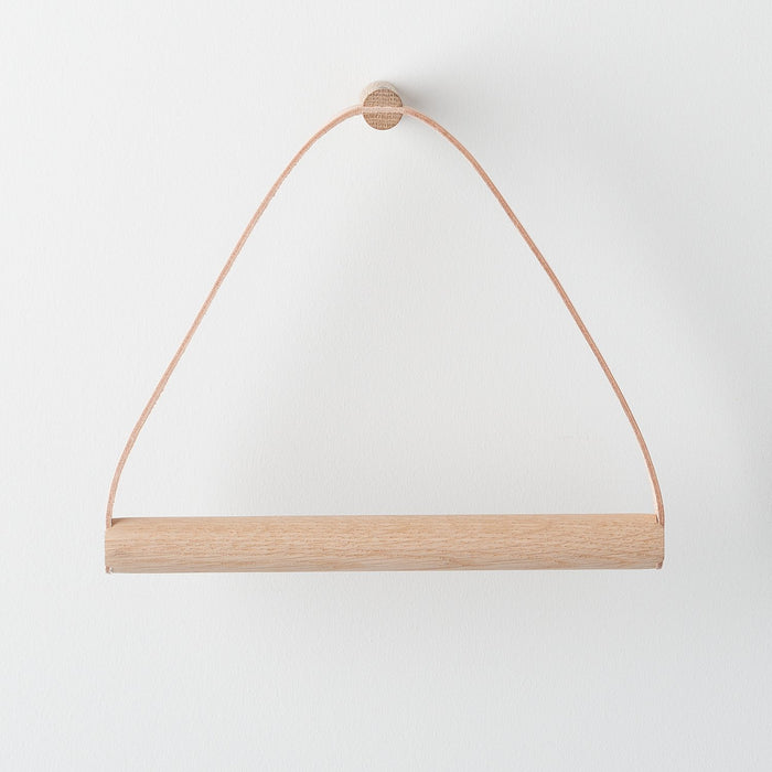 Oak + Leather Towel Loop