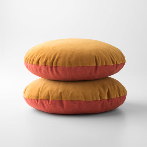Velvet + Wool Circle Pillow
