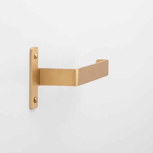 Nicolai Hand Towel Holder::natural brass::hover