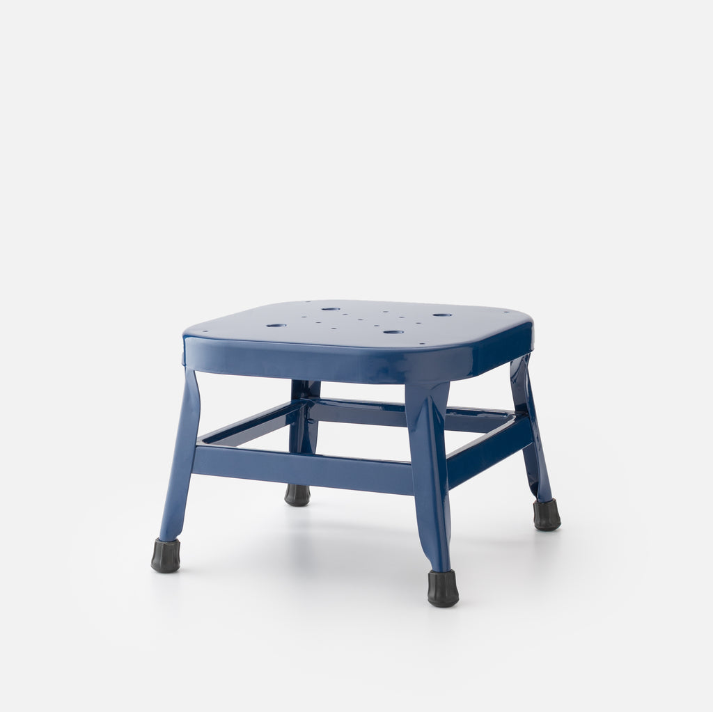 Schoolhouse Utility Stool 10"::Navy-gloss::Main