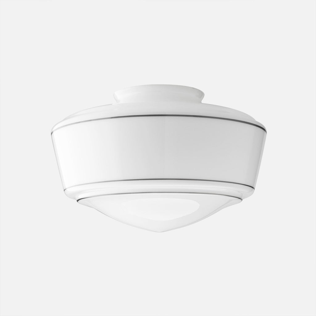 Traditional Schoolhouse Shade - Black Stripe