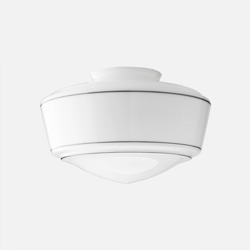 Traditional Schoolhouse Shade - Black Stripe