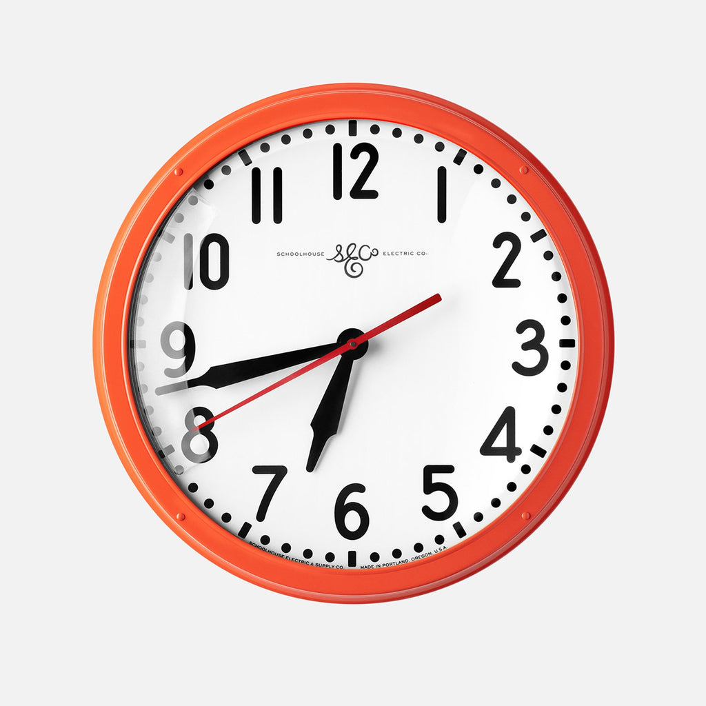 Schoolhouse Electric Clock::Persimmon::Main