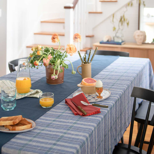 Cotton Grid Stitch Tea Towel