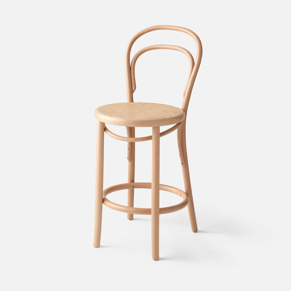 TON 14 Bentwood Caned Stool::Beech::Main