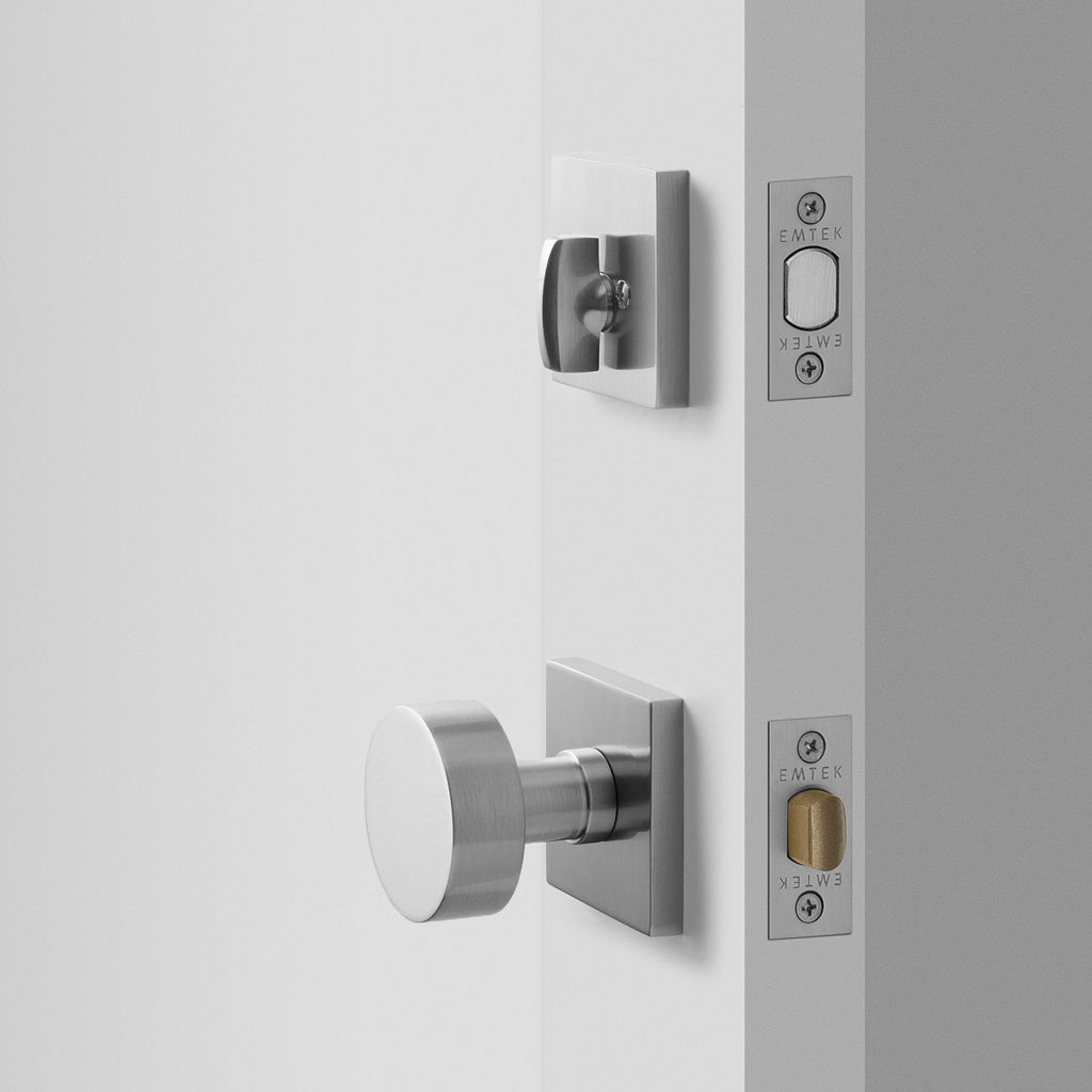 Berlin Door Set with Cylinder Knob + Deadbolt - Satin Nickel