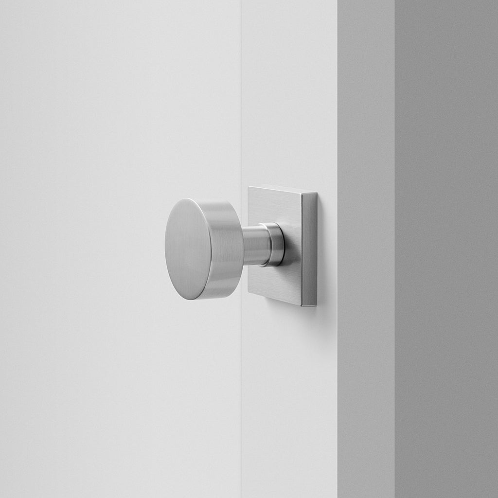 Berlin Door Set with Cylinder Knob - Satin Nickel:hover