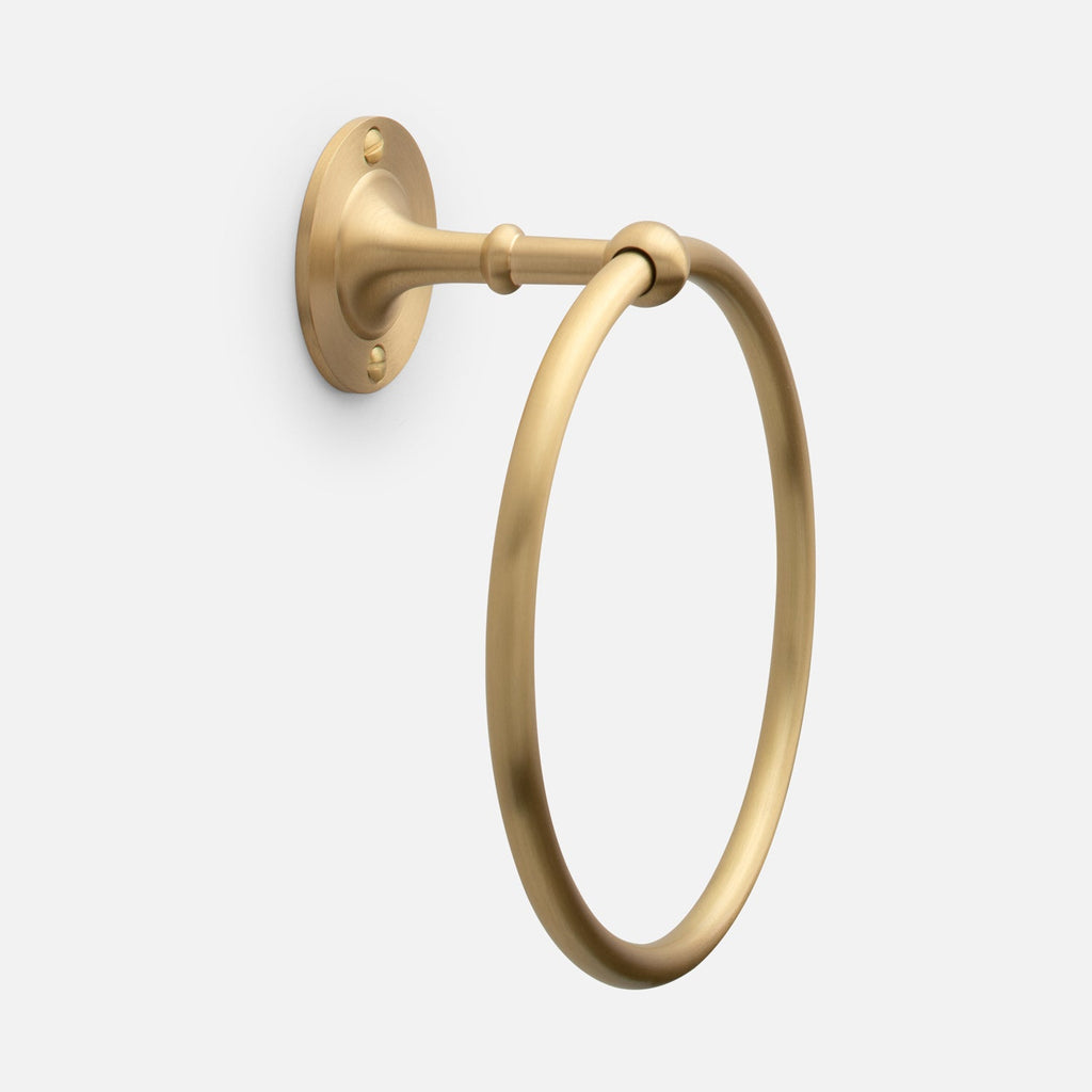 Bristol Towel Ring::Natural Brass::hover