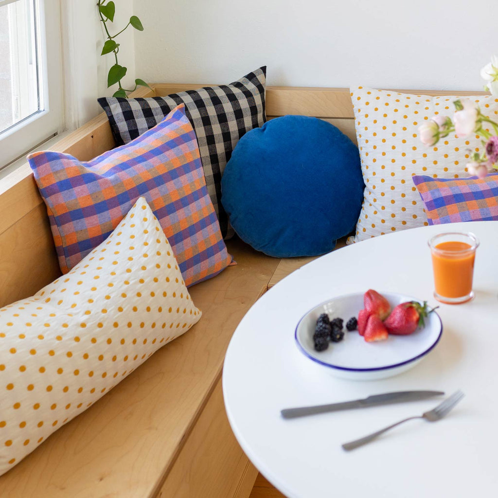 Velvet + Wool Circle Pillow