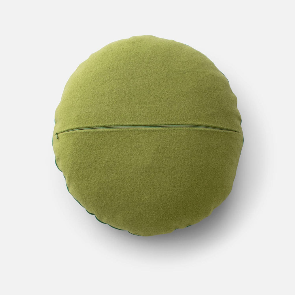 Velvet + Wool Circle Pillow