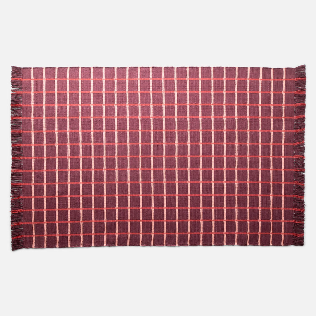 Cotton Grid Flatweave Rug