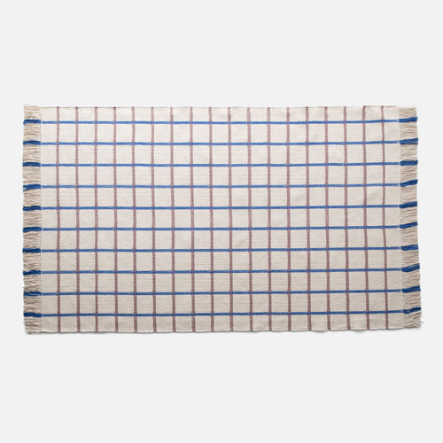 Cotton Grid Flatweave Rug