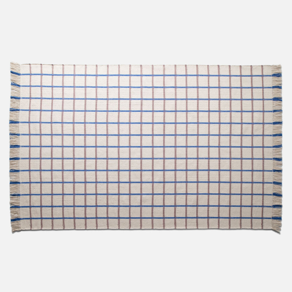 Cotton Grid Flatweave Rug