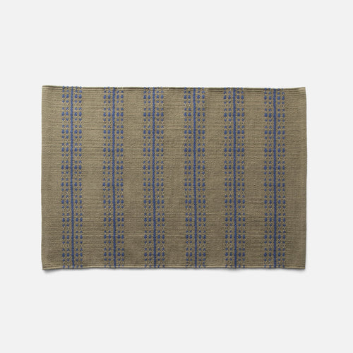 Cotton Ticking Stripe Flatweave Rug::Alder::Main