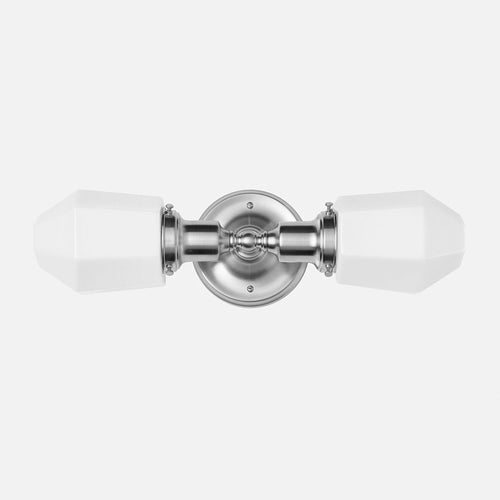 Davis Double Sconce 2.25"::satin nickel::hover