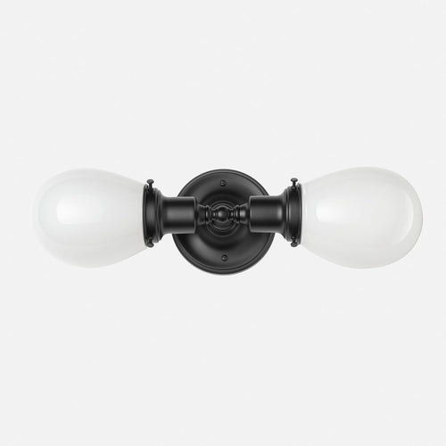 Davis Double Sconce 2.25"::true black::main