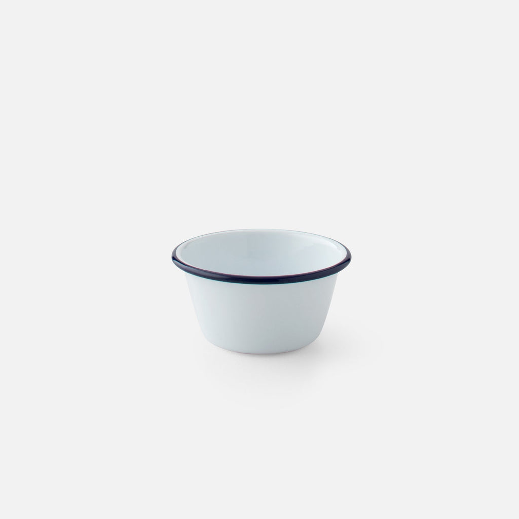 Enamelware Bowl, Set of 4::White+ Navy::main