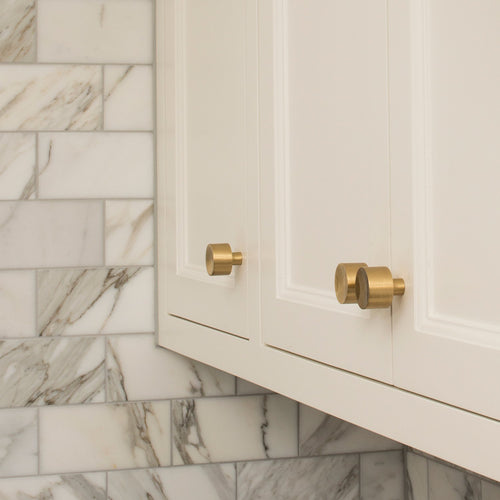 Mid Century Knob::natural brass::hover