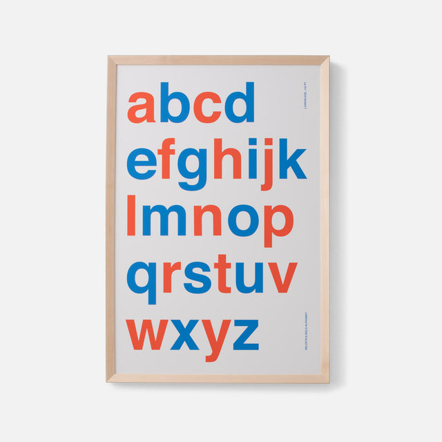 Alphabet Print::Blue Red::Main